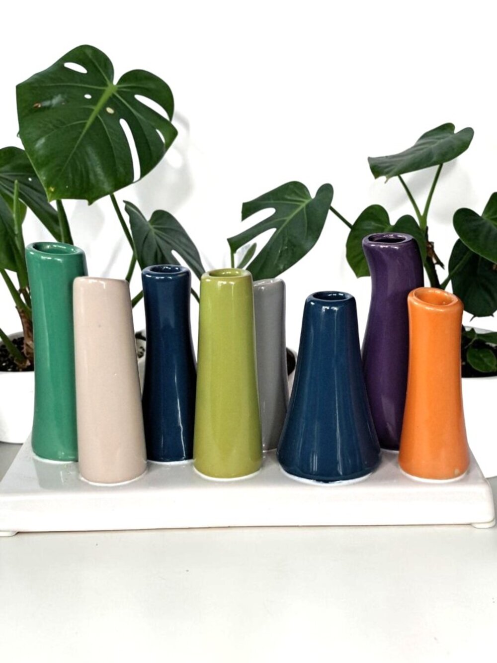 Chive Pooley Modern Bud Vase Holds 8 Flowers